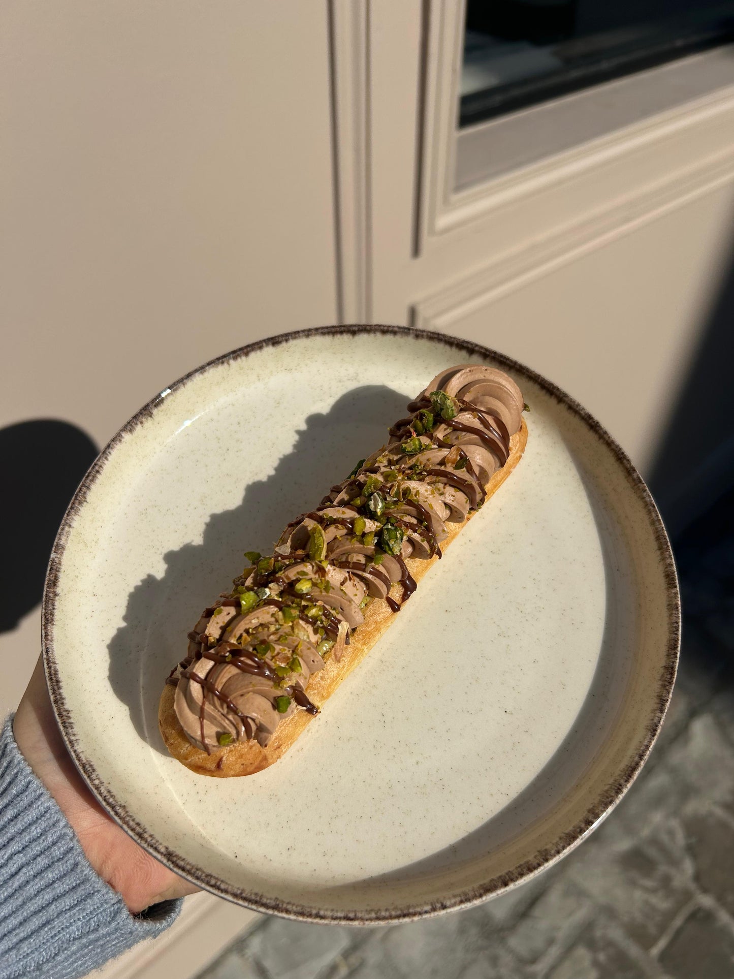 Eclair pistache chocolat