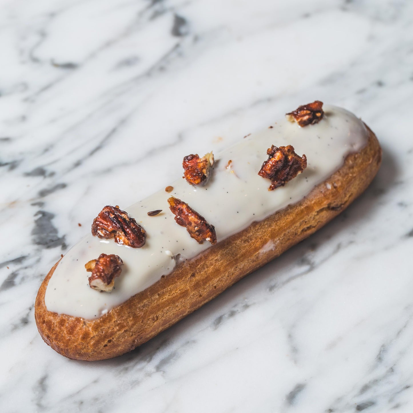 Éclair Vanille Noix de pécan