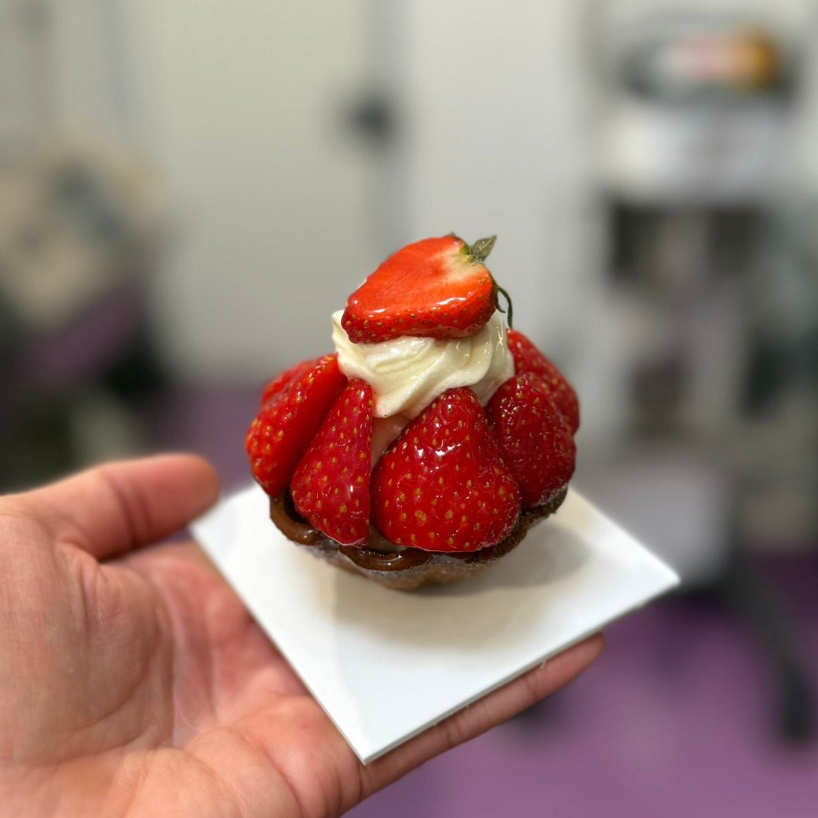Tarte fraise pesto